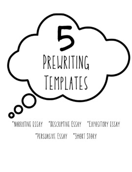 Preview of 5 Prewriting Templates