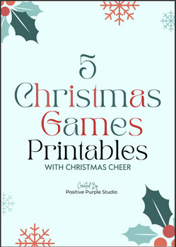 Preview of 5 Printable Christmas Games Bundle | Christmas Activities Bundle