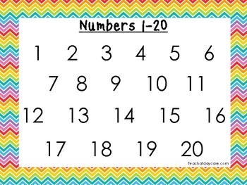 5 printable rainbow border numbers 1 100 wall chart posters tpt