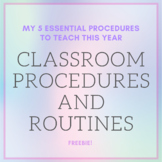 5 Procedures to Teach This Year