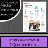 5 Question Interview Template for InDesign