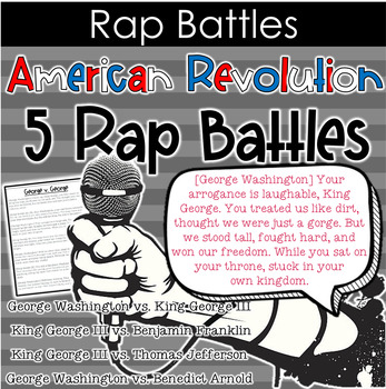 Preview of 5 Rap Battles for the American Revolution (Revolutionary War Key Figures) 