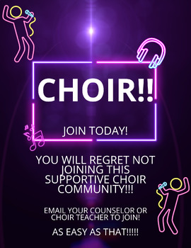 Preview of 5 Ready to Print Choir Recruitment Posters!