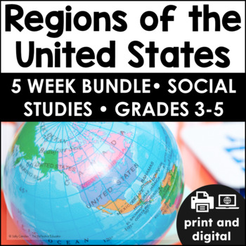 Preview of 5 Regions of the US | Social Studies for Google Classroom™ BUNDLE