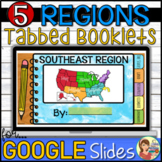 5 Regions of the US Tabbed Booklets (Print and Google Slides)