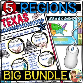 Preview of 5 Regions of the United States BIG BUNDLE