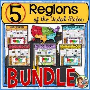 Preview of 5 Regions of the United States BUNDLE (Print and Digital)