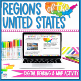 5 Regions of the United States Maps & Worksheets Digital