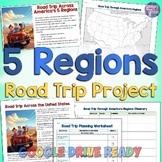 5 Regions of the United States Road Trip Project for US Geography