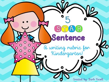 Preview of 5 STAR Sentence: Rubric for Writing