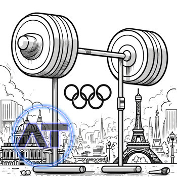 Preview of Pack of 5 - SUMMER OLYMPIC GAMES COLORING PAGES | PARIS 2024