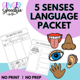 5 Sense Language Packet | No Prep