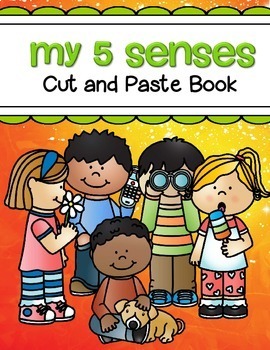 Preview of 5 Senses Cut and Paste Coloring Book