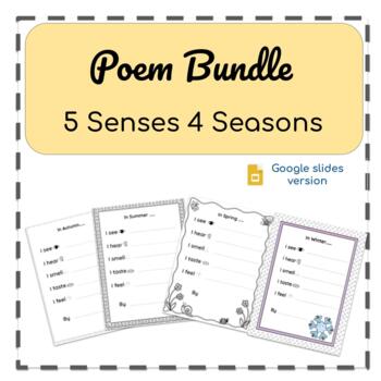 Preview of 5 Senses, 4 Seasons Poem Template