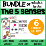5 Senses BUNDLE- Adapted books, assessments, worksheets