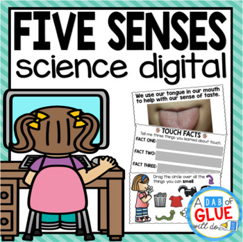 Preview of 5 Senses Digital Science for Kindergarten Google Classroom 