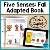 5 Senses Fall Adaptive Book for Special Education | Errorl