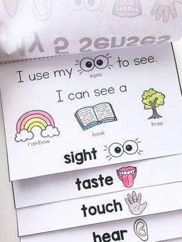 5 Senses Interactive Flip Book by Heidi Dickey | TpT