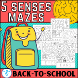 5 Senses Mazes FREEBIE Back to School Science Activity or 