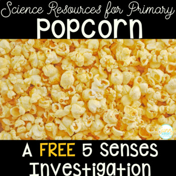 Preview of 5 Senses - Popcorn Investigation FREEBIE