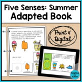 5 Senses Summer Adaptive Book for Special Education | Erro