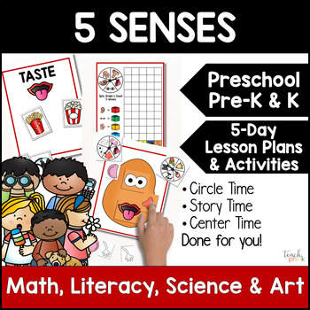Preview of Preschool 5 Senses Activities & Centers - Preschool 5 Senses Lesson Plans