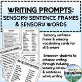 5 Senses Vocabulary & Sensory Sentence Frames