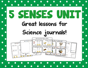Preview of Science Unit - 5 Senses (Great for journals!)