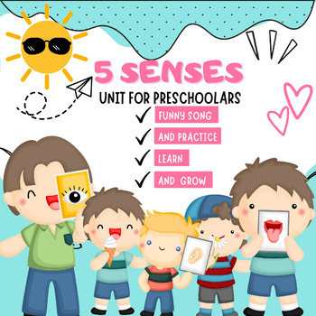 Preview of 5 Senses Worksheets, Science Observations ,Preschool Printables