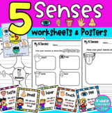 5 Senses Worksheets and Posters