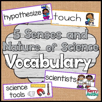 Preview of 5 Senses and Nature of Science Vocabulary