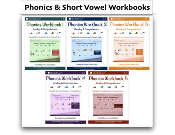 Preview of 5 Phonics & Short Vowel eWorkbooks Bundle - by I See, I Spell, I Learn®