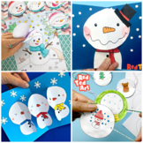 5 Snowman Craft Bundle for Christmas and Winter Crafts for Kids