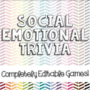 Preview of "No-Print" Social-Emotional Counseling Trivia Game Bundle