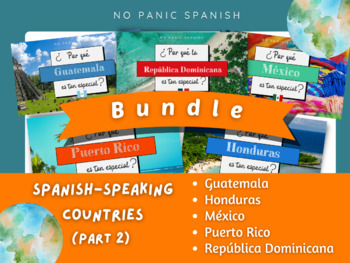 Preview of 5 Spanish-Speaking Countries | PPT | Display | Bundle