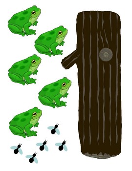 Preview of 5 Speckled Frogs Printable/ Cut out Manipulatives