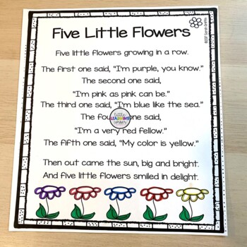 5 Spring Poems for Kids by Little Learning Corner | TpT
