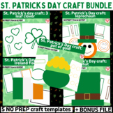 5 St. Patrick's Day craft TEMPLATES: no prep OT color, cut