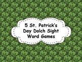 5 St. Patrick's Day Leveled Dolch Sight Word Games