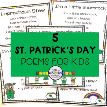 Preview of 5 St. Patricks Day Poems for Kids - Bundle
