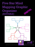 5 Star Mind Map Graphic Organizer Template | EDITABLE  | D