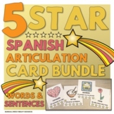 5 Star Spanish Articulation Cards in Words and Sentences