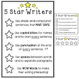 5 Star Writing Checklists and Poster
