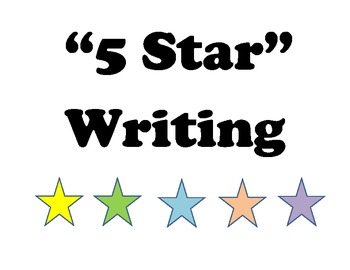 Preview of 5 Star Writing Conventions Poster