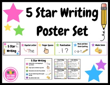 5 Star Writing Set by The Tiny Teacher's Workshop | TpT