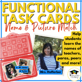 Functional Task Cards- Name & Picture Match for Special Education