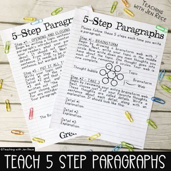 Preview of 5 Step Paragraph Structure