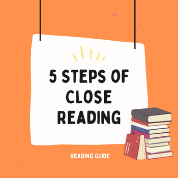 Preview of 5 Steps of Close Reading - Reading Guide, Annotation, Reading Help