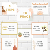 5 Steps to Peace: Mindfulness Bulletin Board Set