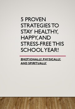 Preview of 5 Strategies for Having a Happy, Healthy and Stress Free School Year